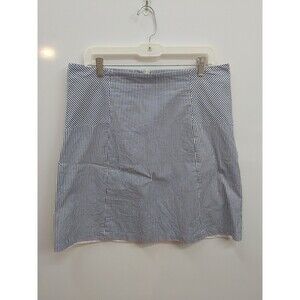 Talbots Petites Blue/White Striped Pencil Skirt Size 14p